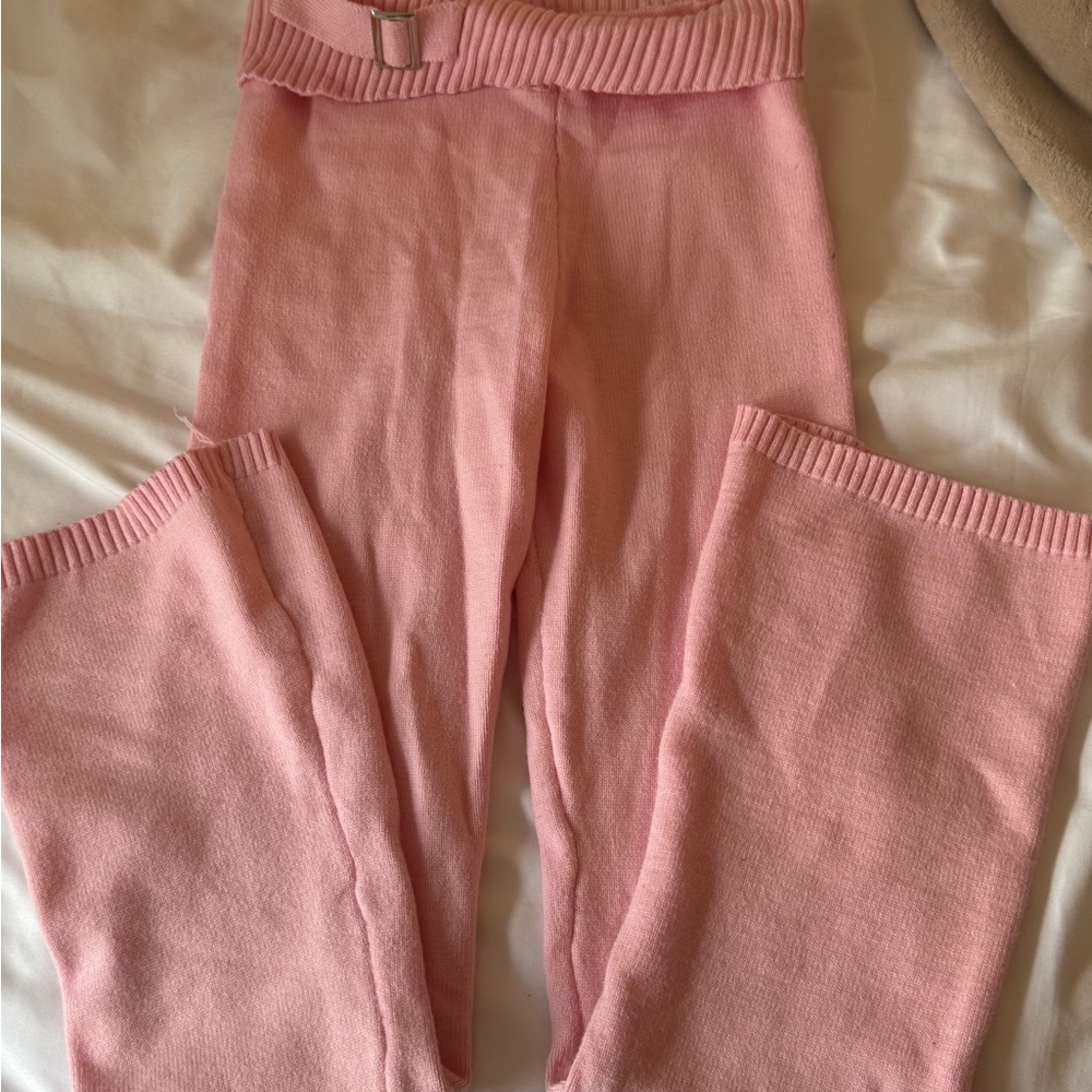 Cozy Pink Knit Bottoms